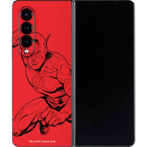 DC Comics The Flash Comic Pop Galaxy Z Fold4 5G Skin